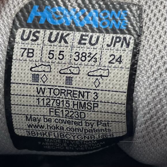 Hoka One One Torrent 3 Trail Running Shoes Womens Size 7 B Gray Athletic Sneaker - Picture 8 of 9